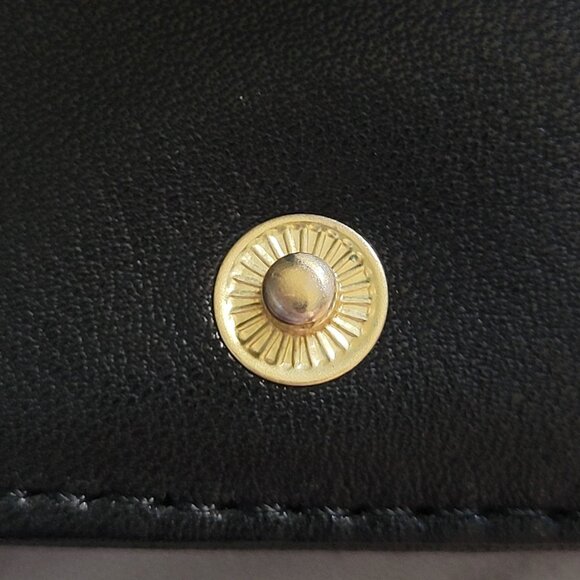 Siren La Petite Black Spartina 449 Suede Wallet Gold Zipper and Snap Closure - Picture 15 of 16